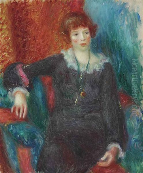 Woman With Watch Oil Painting by William Glackens