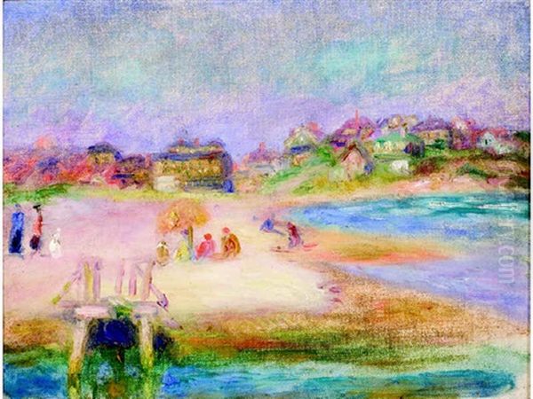 Bass Rocks, Gloucester (sketch) Oil Painting by William Glackens