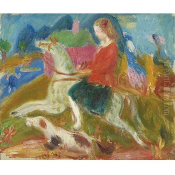 Untitled (sketch For The Dream Ride) Oil Painting by William Glackens