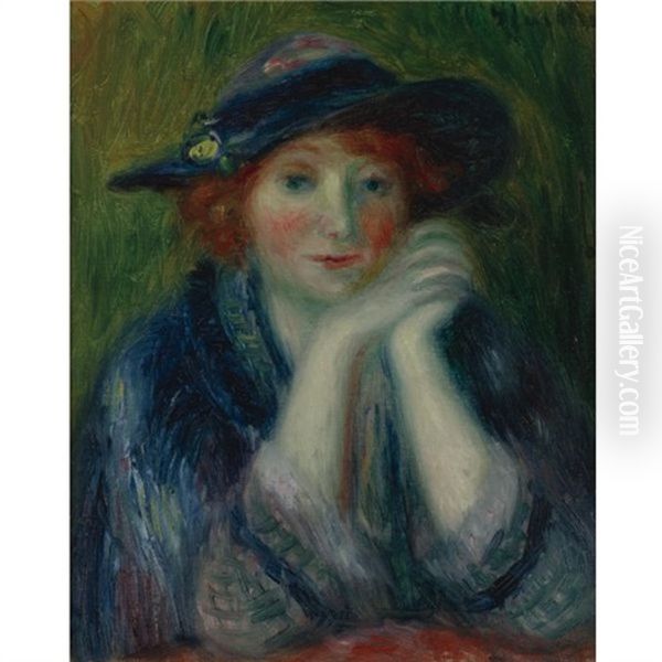 Portrait Of An Artist's Model (study) Oil Painting by William Glackens