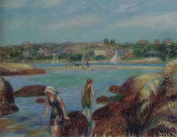 Women On The Beach by William Glackens