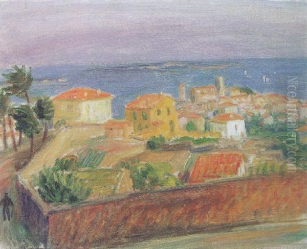 Cannes Oil Painting by William Glackens