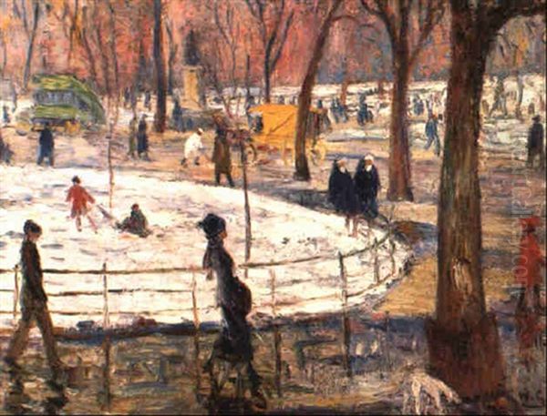 Winter, Washington Square Park by William Glackens