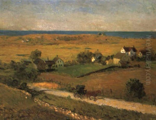 New England Landscape Oil Painting by William Glackens