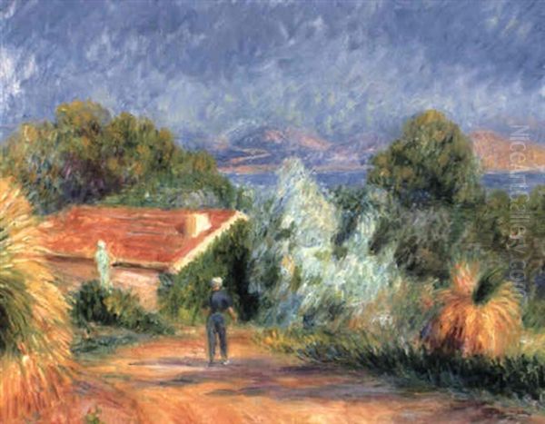 Road In Southern France Oil Painting by William Glackens