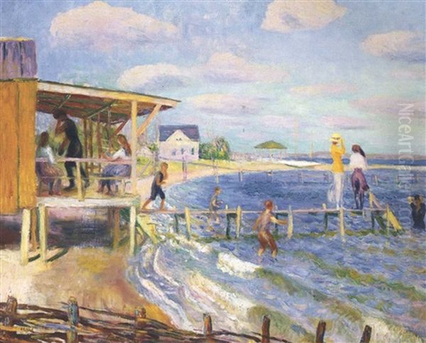 Bath House, Bellport by William Glackens