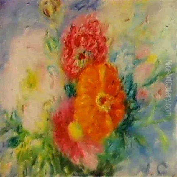 Study Of Flowers Oil Painting by William Glackens