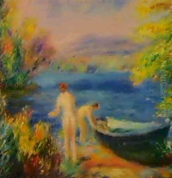 Nude Bathers Oil Painting by William Glackens