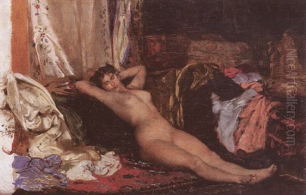 Le Repos Du Modele Oil Painting by Pierre Paul Leon Glaize