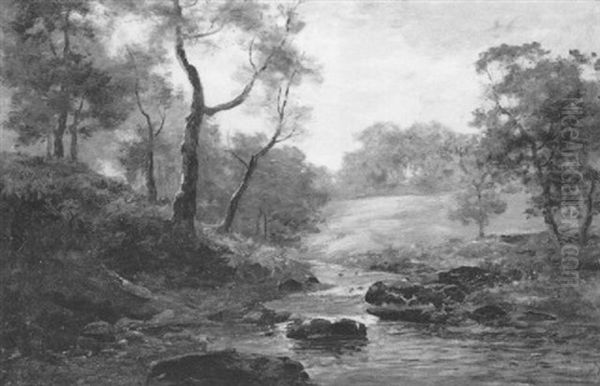 River Landscape Oil Painting by John Hamilton Glass