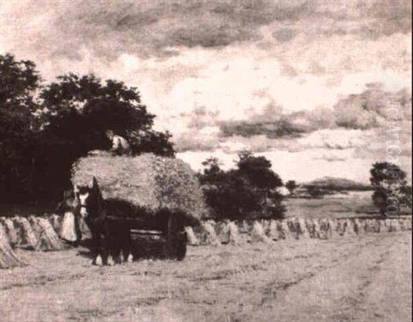 A Harvest Day, Musselburgh Oil Painting by John Hamilton Glass