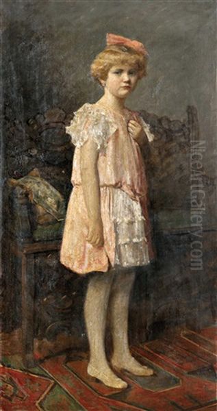 Portrait Of A Girl Oil Painting by Armin Glatter