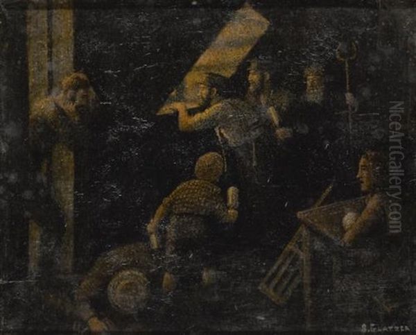 The Defense Of The Warsaw Ghetto Oil Painting by Simon Glatzer