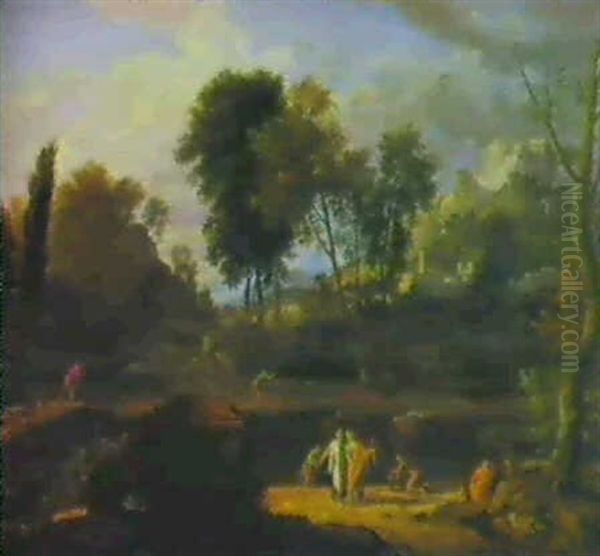 Classical Landscape Oil Painting by Johannes (Jan) Glauber