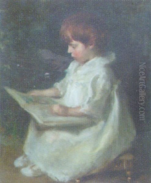 Portrait Of Albert Hugh Dudley Tyas Aged 2 Oil Painting by Hugh de Twenebrokes Glazebrook