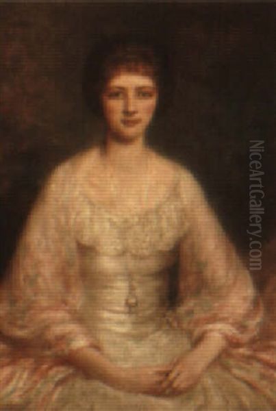 Portrait Of A Lady Oil Painting by Hugh de Twenebrokes Glazebrook