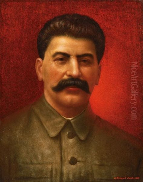 Stalin Oil Painting by Aleksandr Aleksandrovich Glazunov