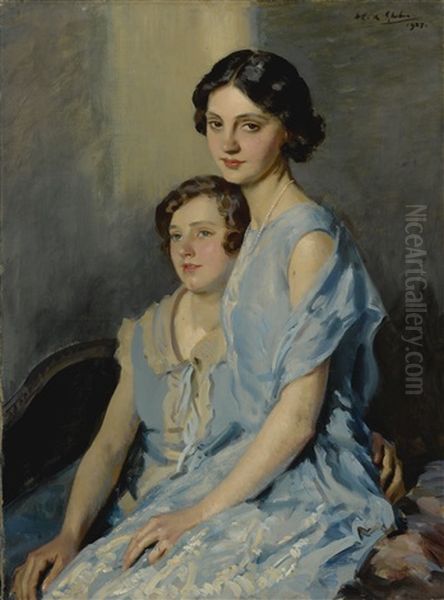 The Sisters Oil Painting by Wilfred Gabriel De Glehn