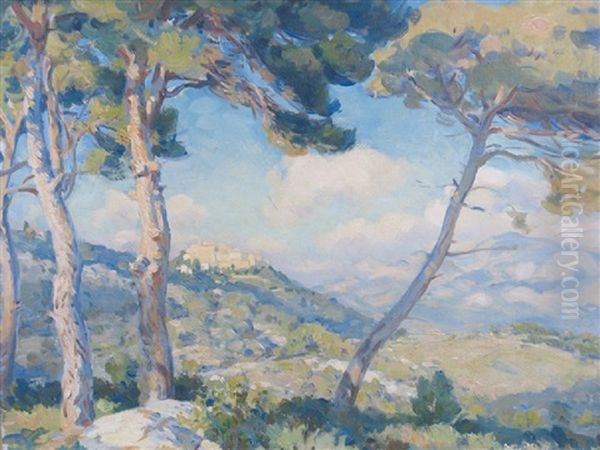 Les Pins De La Vallee Du Var Oil Painting by Wilfred Gabriel De Glehn