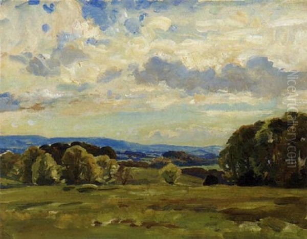 Midhurst Golf Links Oil Painting by Wilfred Gabriel De Glehn