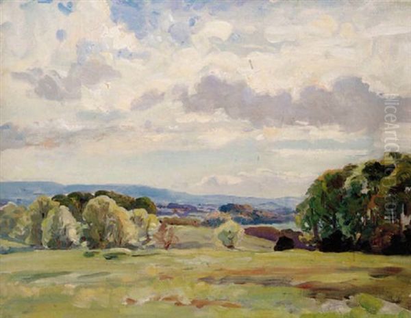 Golflinks Midhurst Oil Painting by Wilfred Gabriel De Glehn