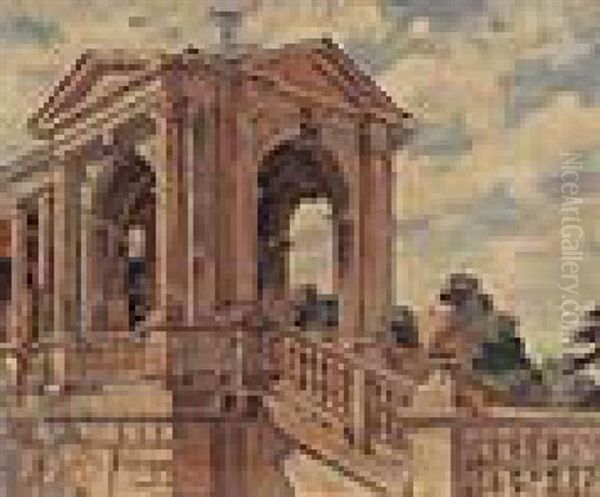 The Palladian Bridge At Wilton Oil Painting by Wilfred Gabriel De Glehn