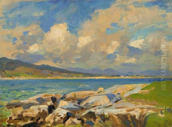 Near Roundstone, Connemara Oil Painting by Wilfred Gabriel De Glehn