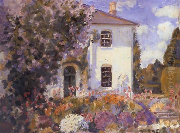 The Artist's House At Stratford Tony, Wiltshire Oil Painting by Wilfred Gabriel De Glehn