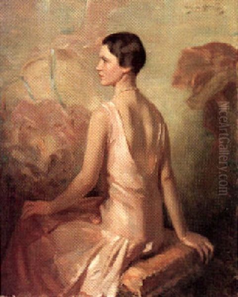 Portrait Of Jane Emmet De Glehn Oil Painting by Wilfred Gabriel De Glehn