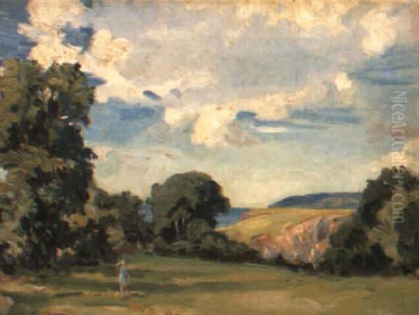 Cornish Landscape by Wilfred Gabriel De Glehn