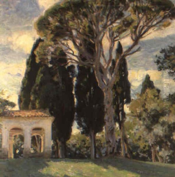 The Monastery At St. Cassien, Cannes Oil Painting by Wilfred Gabriel De Glehn