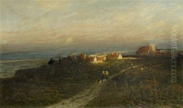 Abend Auf Helgoland Oil Painting by Heinrich Ludwig Freiherr von Gleichen-Russwurm