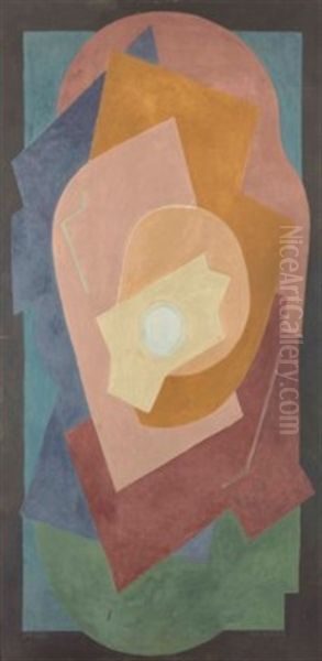 Composition 2 X 1 Ou Composition Oil Painting by Albert Gleizes