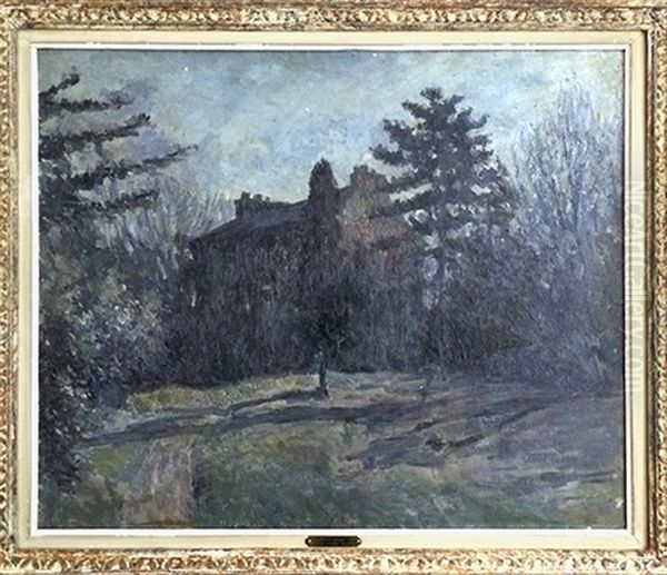 L'abbaye De Creteil Derriere Les Arbres Oil Painting by Albert Gleizes