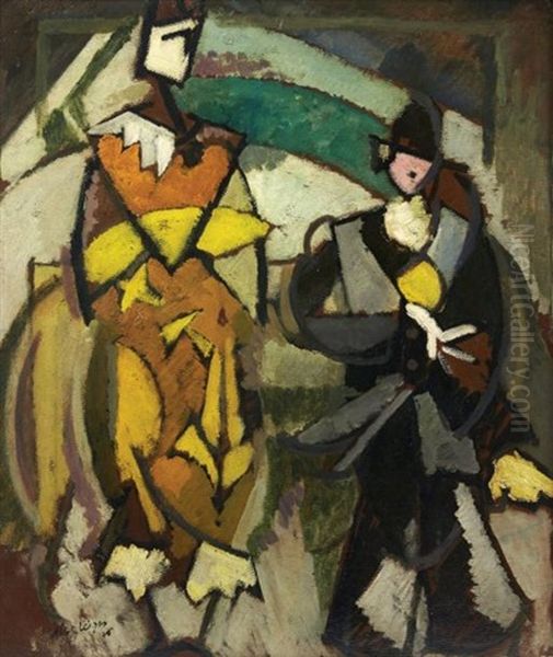 Les Clowns Oil Painting by Albert Gleizes