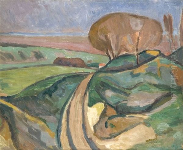 Paysage Ou Esquisse Pour Paysage Pres De Paris (sketch) Oil Painting by Albert Gleizes