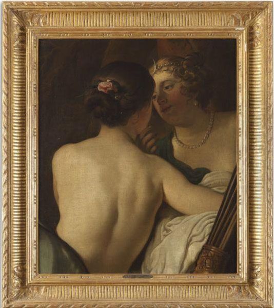 Jupiter In The Guise Of Diana Seducing Callisto Oil Painting by Jacob Adriaensz Backer