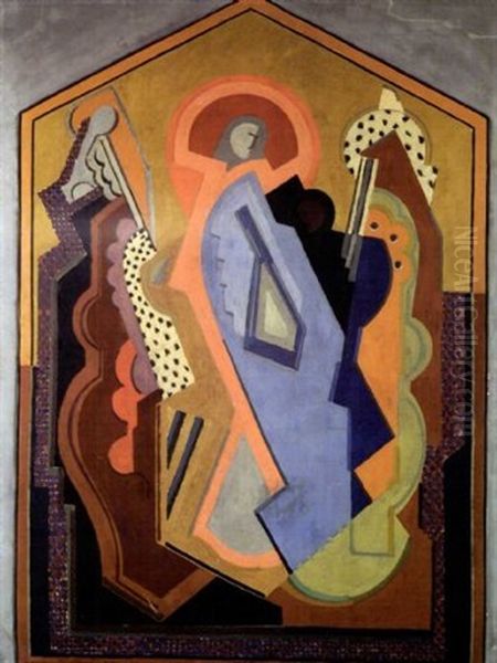 Composition A Trois Elements Oil Painting by Albert Gleizes