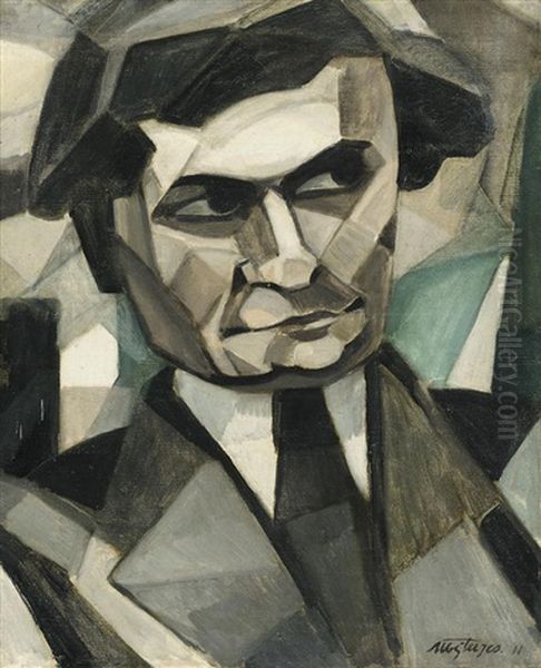 Portrait De Jacques Nayral Oil Painting by Albert Gleizes