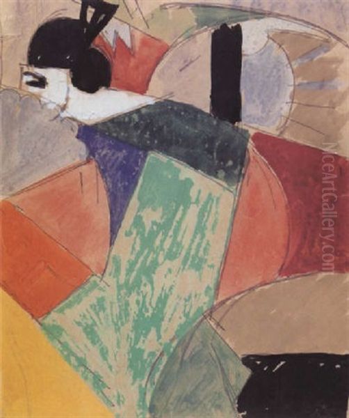 Espagnole A L'eventail Oil Painting by Albert Gleizes