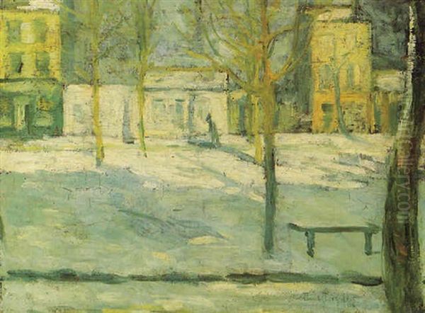 Ville Sous La Neige Oil Painting by Albert Gleizes