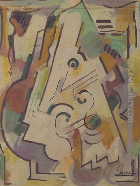 Etude Ivoire Et Verte Oil Painting by Albert Gleizes