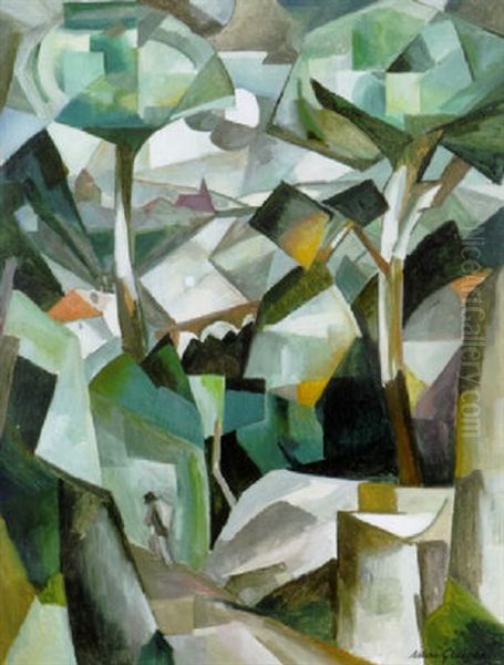 Paysage A Meudon Oil Painting by Albert Gleizes