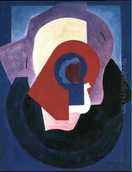 Composition En Bleu Oil Painting by Albert Gleizes