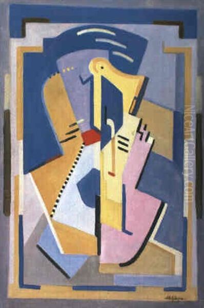 Composition Au Personnage Oil Painting by Albert Gleizes