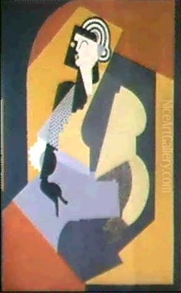 Femme Au Gant Noir Oil Painting by Albert Gleizes