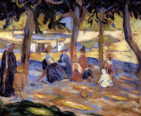 Au Parc De Saint-cloud Oil Painting by Albert Gleizes