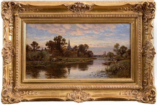 Champ De Ble A Nanterre Oil Painting by Alfred Glendening Jr.