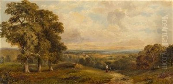 English Landscape Oil Painting by Alfred Glendening Jr.