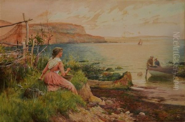 The Fishermans Wife Oil Painting by Alfred Glendening Jr.